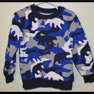 Mini Boden polar bear camo sweatshirt 4/5yr